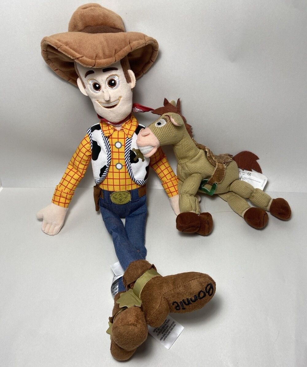 Story Plush Woody 19 in and Bullseye 7 in Plush Lot of 2 Read
